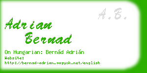 adrian bernad business card